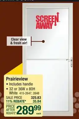 Menards Prairieview offer