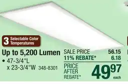Menards Patriot Lighting 5200 Lumen 2 x 4 White LED Flat Panel Light offer