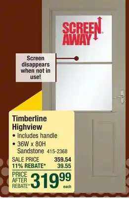 Menards Timberline Highview offer