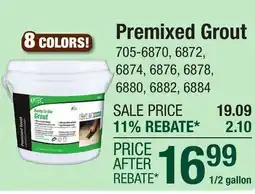 Menards Premixed Grout offer