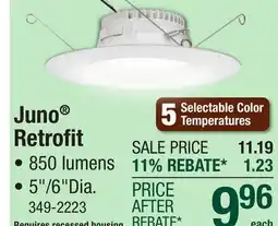 Menards Juno Retrofit offer
