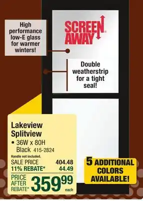 Menards Lakeview Splitview offer