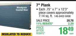 Menards ASCEND 7 x 12'3 Chesapeake Gray Composite Cladding Plank Siding offer