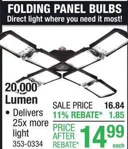 Menards FOLDING PANEL BULBS 20,000 Lumen offer