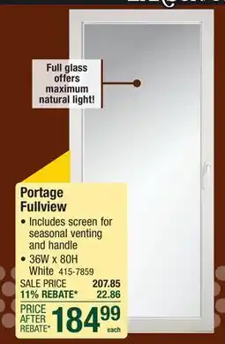 Menards Portage Fullview offer