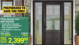 Menards Three-Quarter Lite with Sidelites offer