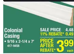 Menards Primed MDF Colonial Casing offer