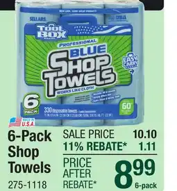 Menards 6-Pack Shop Towels offer