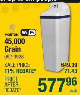 Menards 45,000 Grain Water Softeners offer