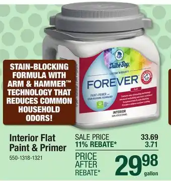 Menards Dutch Boy Forever Interior Flat Rachel's Smile Paint + Primer - 1 gal offer