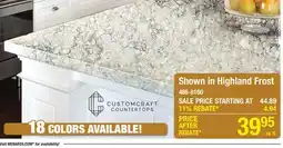 Menards Shown in Highland Frost offer