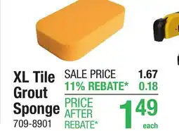Menards XL Tile Grout Sponge offer