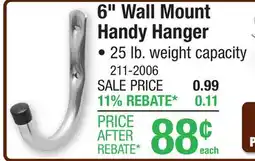 Menards 6 Wall Mount Handy Hanger offer