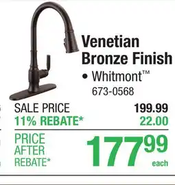 Menards Delta Venetian Bronze Finish Faucets offer
