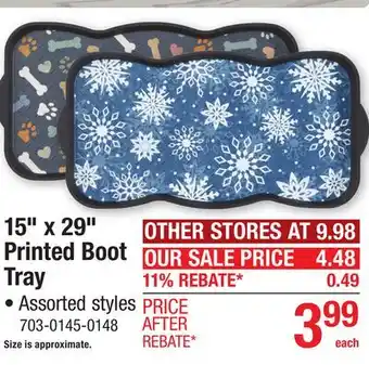 Menards 15 x 29 Printed Boot Tray offer