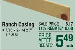 Menards Ranch Casing offer