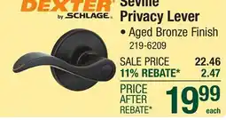 Menards Seville Privacy Lever offer