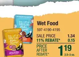 Menards Wet Food offer