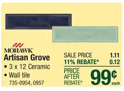 Menards Mohawk Artisan Grove offer