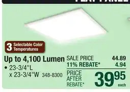 Menards Up to 4,100 Lumen Flat Panel Lights offer