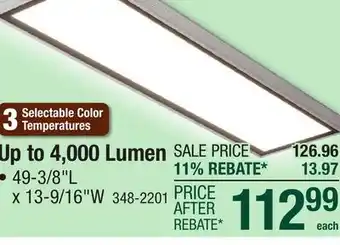 Menards Up to 4,000 Lumen FLAT PANEL LIGHTS offer