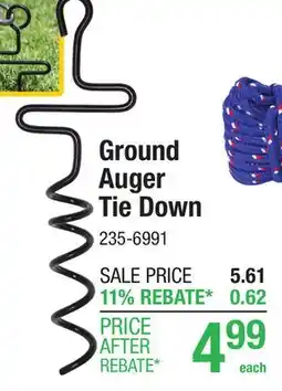 Menards Ground Auger Tie Down offer