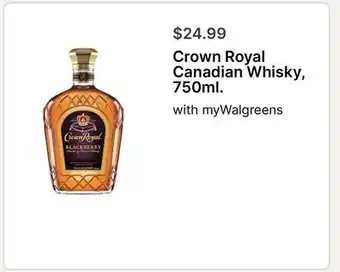 Walgreens Crown Royal Canadian Whisky offer