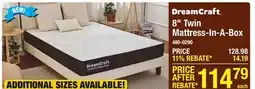 Menards Dream Craft 8 Twin Mattress-In-A-Box offer
