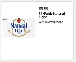Walgreens 15-Pack Natural Light offer