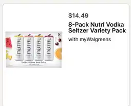 Walgreens 8-Pack Nutrl Vodka Seltzer Variety Pack offer