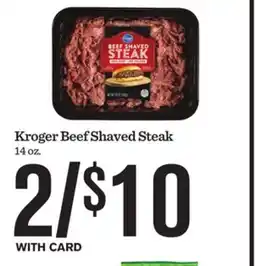 Mariano's Kroger Beef Shaved Steak offer