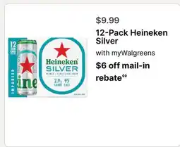 Walgreens 12-Pack Heineken Silver offer