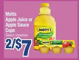 Jewel-Osco Motts Apple Juice or Apple Sauce Cups offer