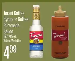 Jewel-Osco Torani Coffee Syrup or Coffee Puremade Sauce offer