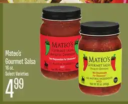 Jewel-Osco Mateo's Gourmet Salsa offer