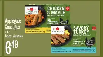 Jewel-Osco Applegate Sausages offer