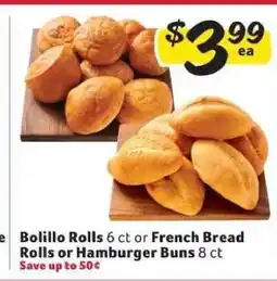 Winn Dixie Bolillo Rolls or French Bread Rolls or Hamburger Buns offer