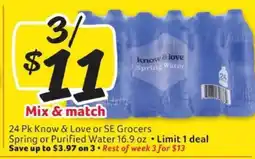 Winn Dixie Know & Love or SE Grocers Water offer