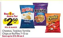 Winn Dixie Cheetos, Tostitos Tortilla Chips or Ruffles offer