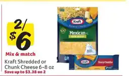 Winn Dixie Kraft Shredded or Chunk Cheese offer