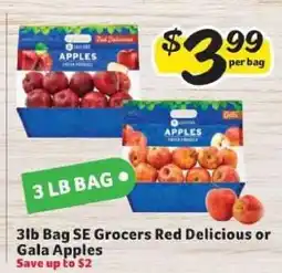 Winn Dixie 3lb Bag SE Grocers Red Delicious or Gala Apples offer
