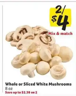 Winn Dixie Whole or Sliced White Mushrooms offer