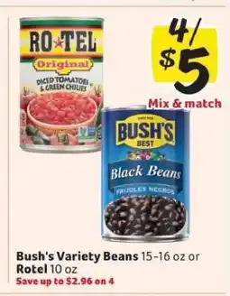 Winn Dixie Bush's Variety Beans or Rotel offer