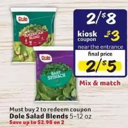 Winn Dixie Dole Salad Blends offer