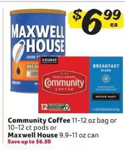Winn Dixie Community Coffee or Maxwell House offer