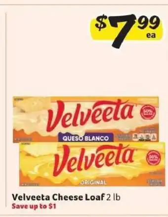 Winn Dixie Velveeta Cheese Loaf offer
