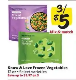 Winn Dixie Know & Love Frozen Vegetables offer