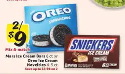 Winn Dixie Mars Ice Cream Bars or Oreo Ice Cream Novelties offer