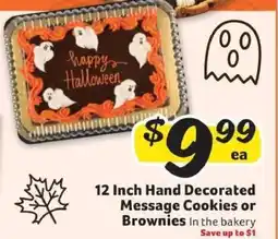 Winn Dixie 12 Inch Hand Decorated Message Cookies or Brownies offer