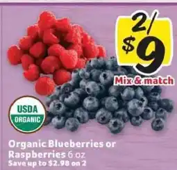 Winn Dixie Organic Blueberries or Raspberries offer